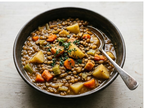 Guiso de lentejas con verduras